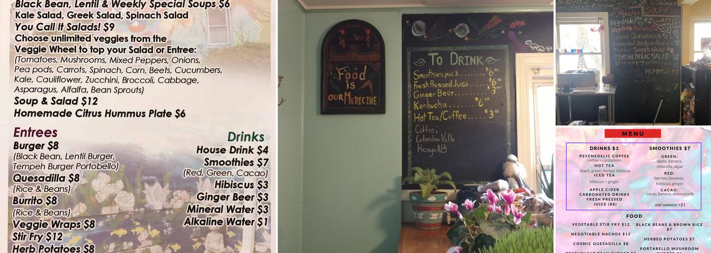 Psychedelic Healing Shack Menu