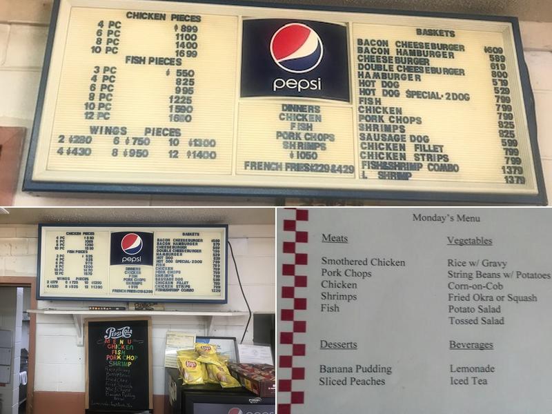 Huffman's Fish N Chick Menu