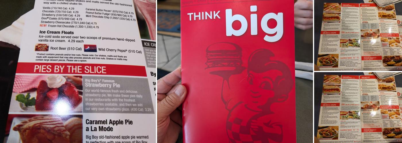 Big Boy Menu