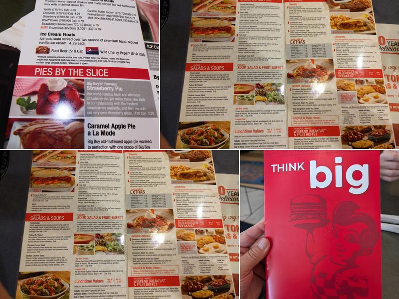 Big Boy Menu