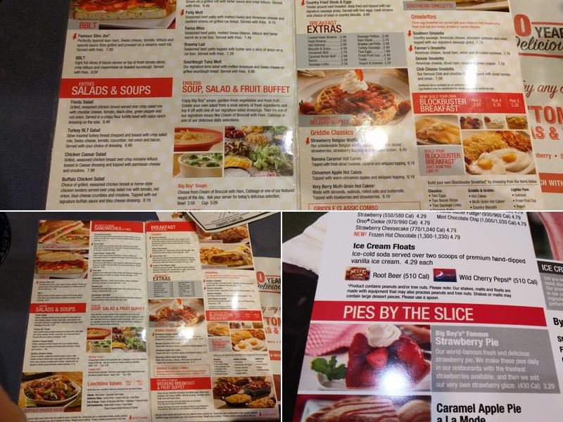 Big Boy Menu
