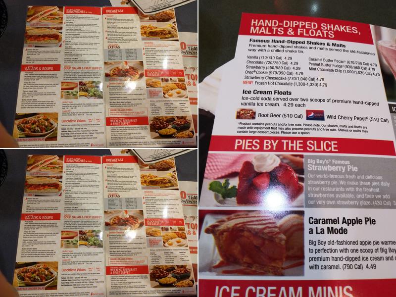 Big Boy Menu