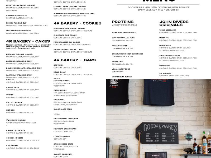 4 Rivers Smokehouse Menu