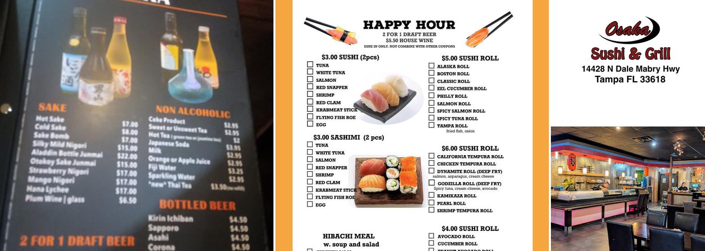 Osaka Sushi & Grill Menu