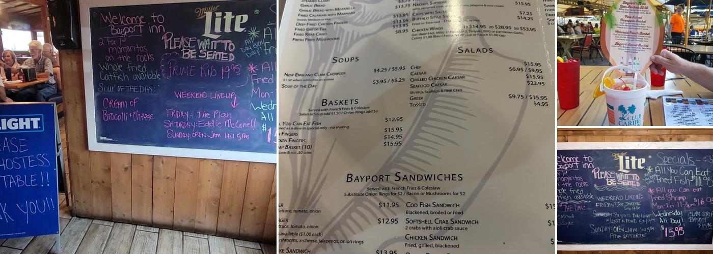 Bayport Inn Menu