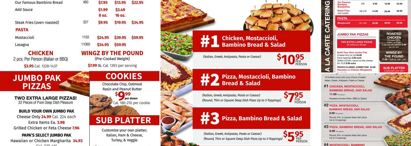 Papa Romano's Pizza & Mr. Pita Menu