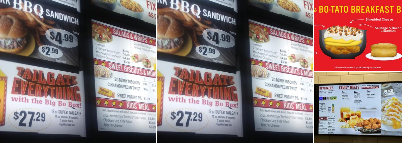 Bojangles Menu
