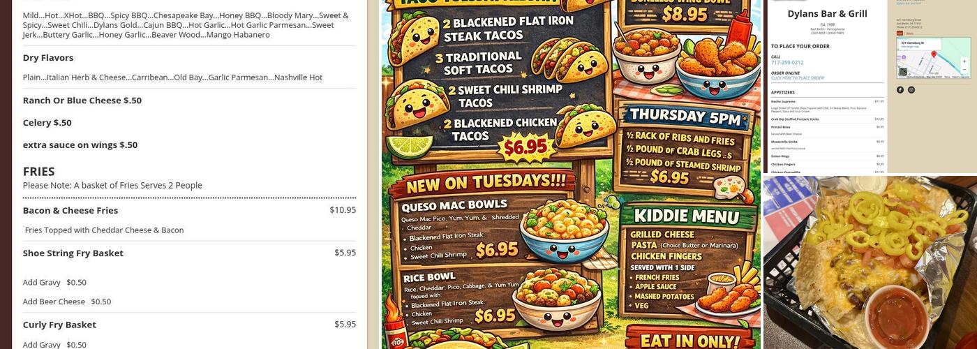 Dylans Menu