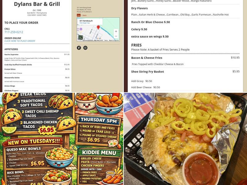 Dylans Menu