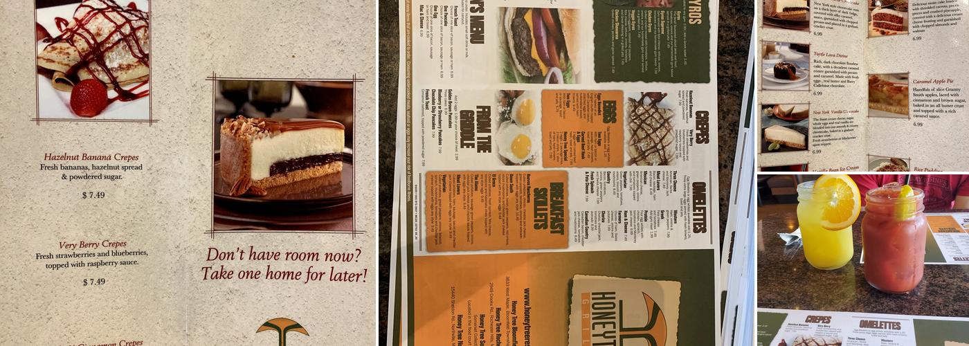 Honey Tree Grille Menu