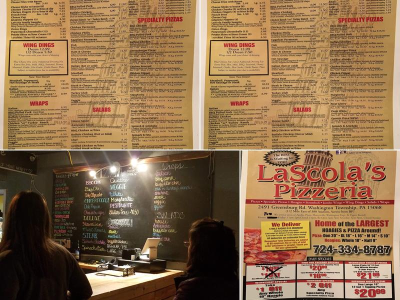 LaScola's Pizzeria Menu