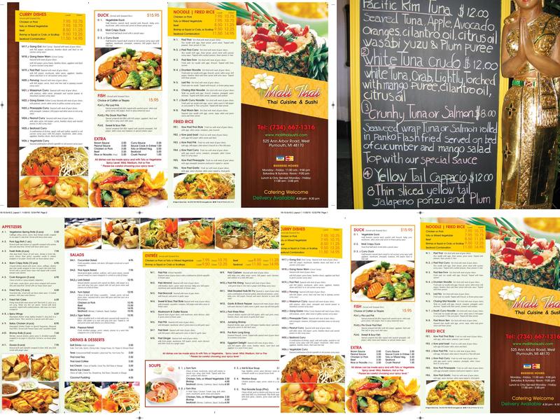 Mali Thai Cuisine & Sushi Menu