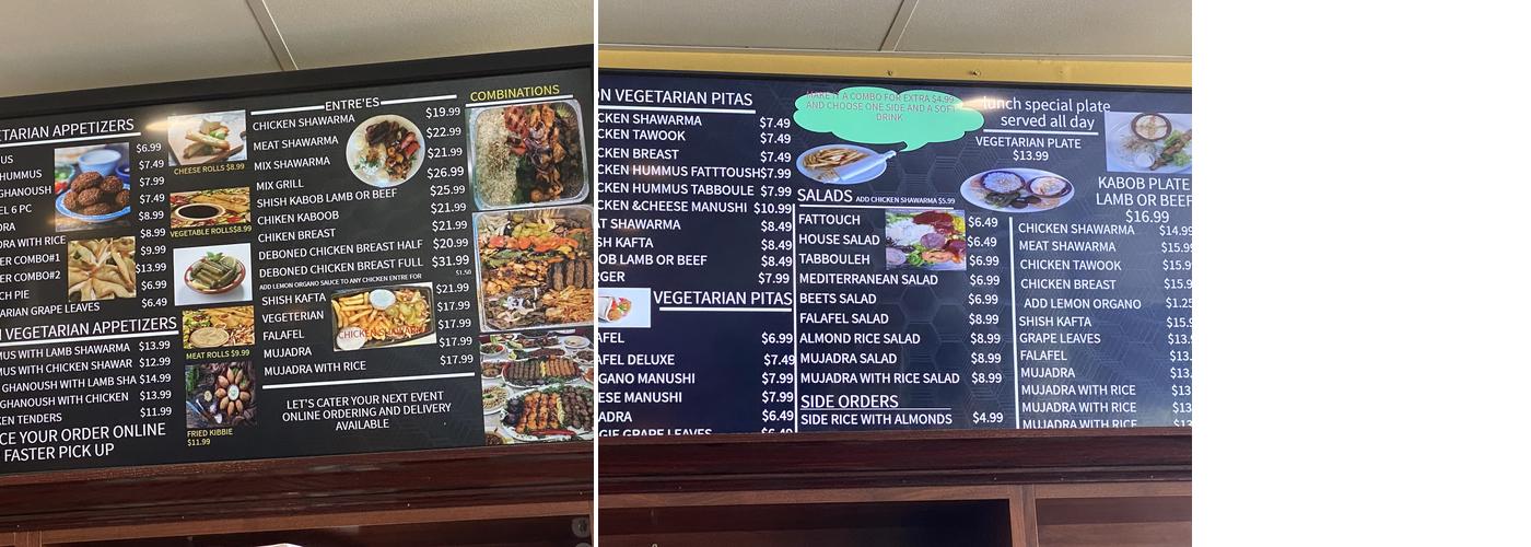 La Fresh Mediterranean Grill Menu