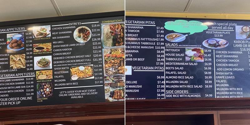 La Fresh Mediterranean Grill Menu