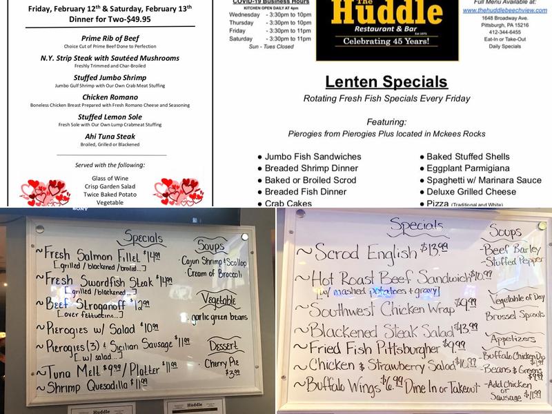The Huddle Menu