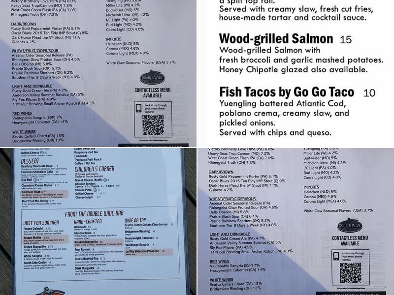 Double Wide Grill Menu
