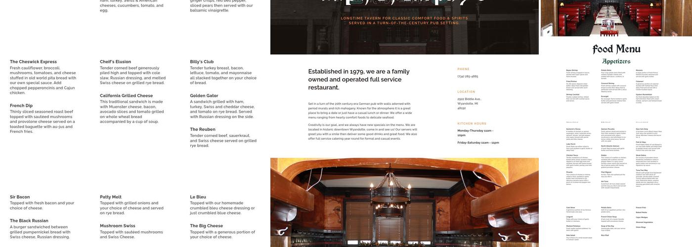 R.P. McMurphy's Menu