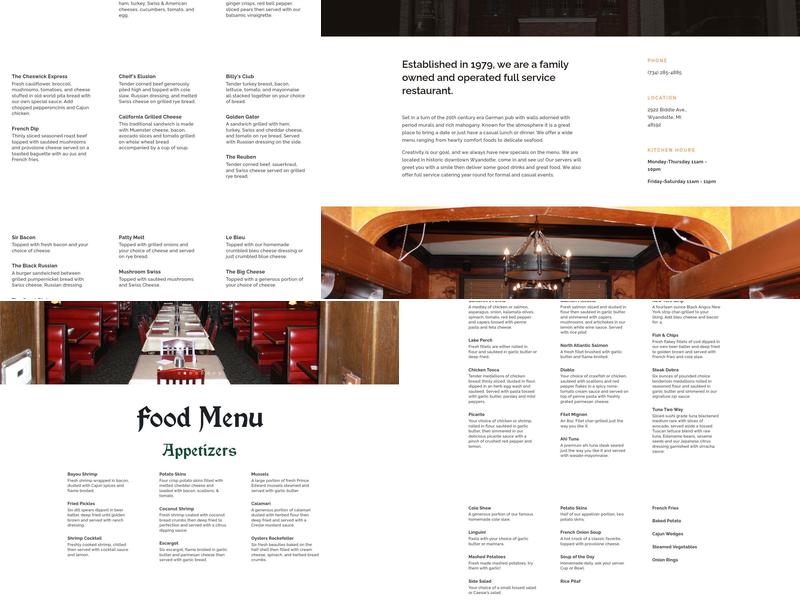 R.P. McMurphy's Menu