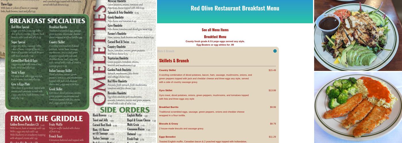 Red Olive Restaurant Menu