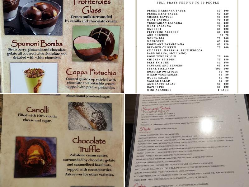 Nonna's Italian Kitchen Menu