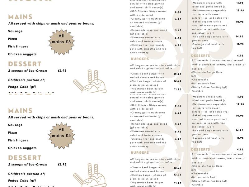 The Godwins Freehouse Menu