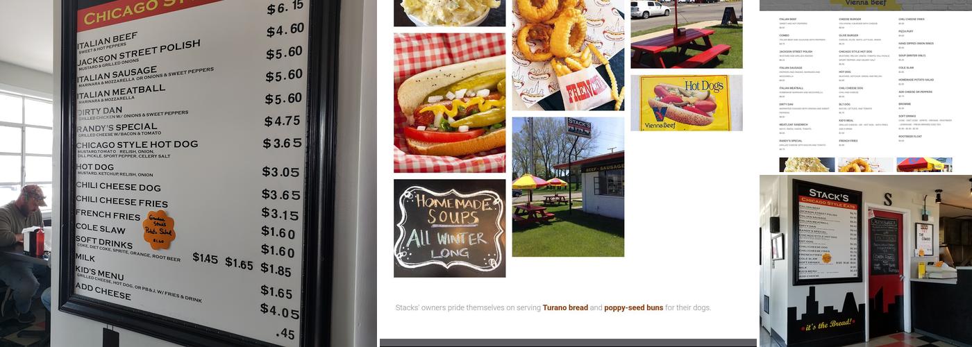 Stack's Chicago Style Eats Menu