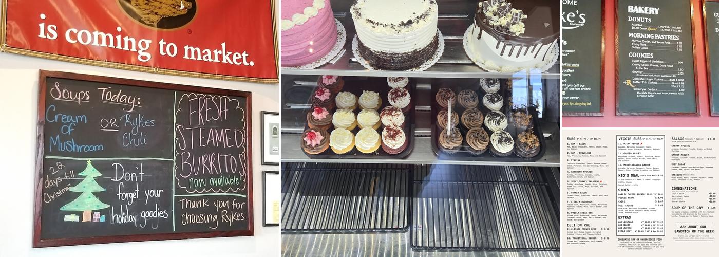 Ryke's Bakery Menu