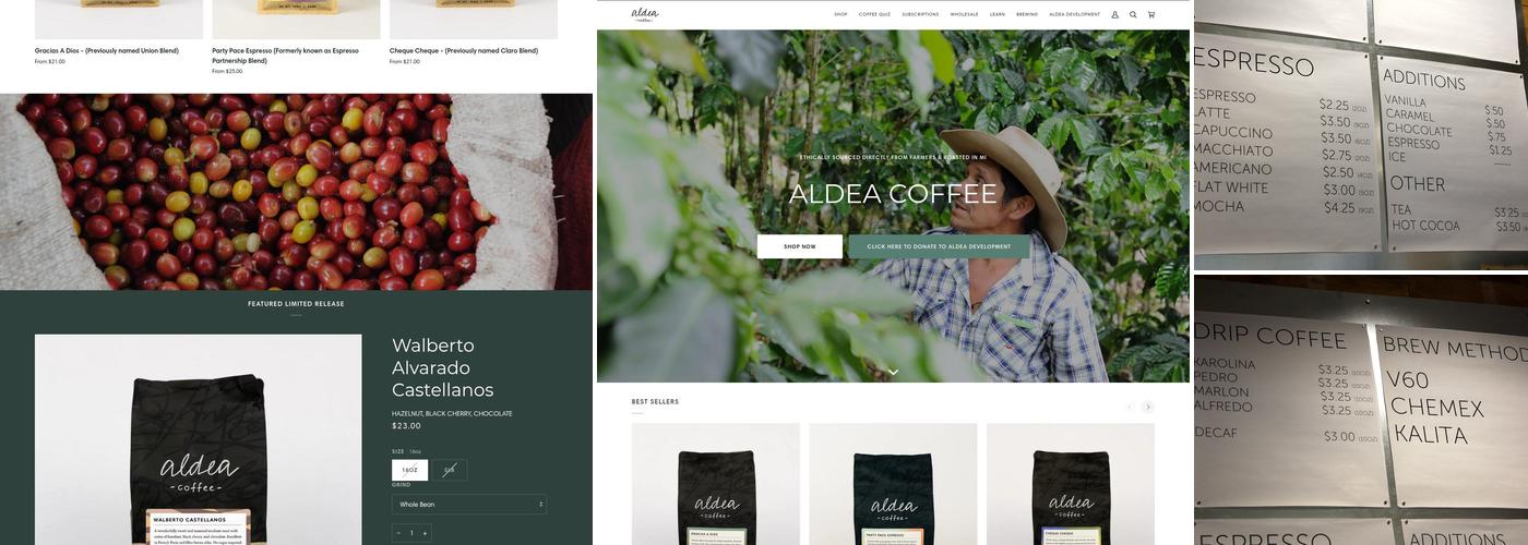 Aldea Coffee Menu
