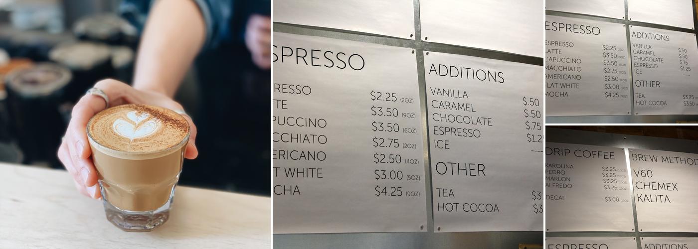 Aldea Coffee Menu