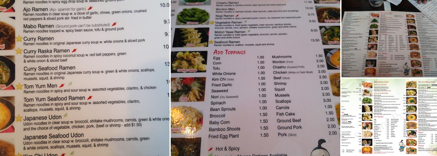 Ramen Bar Menu