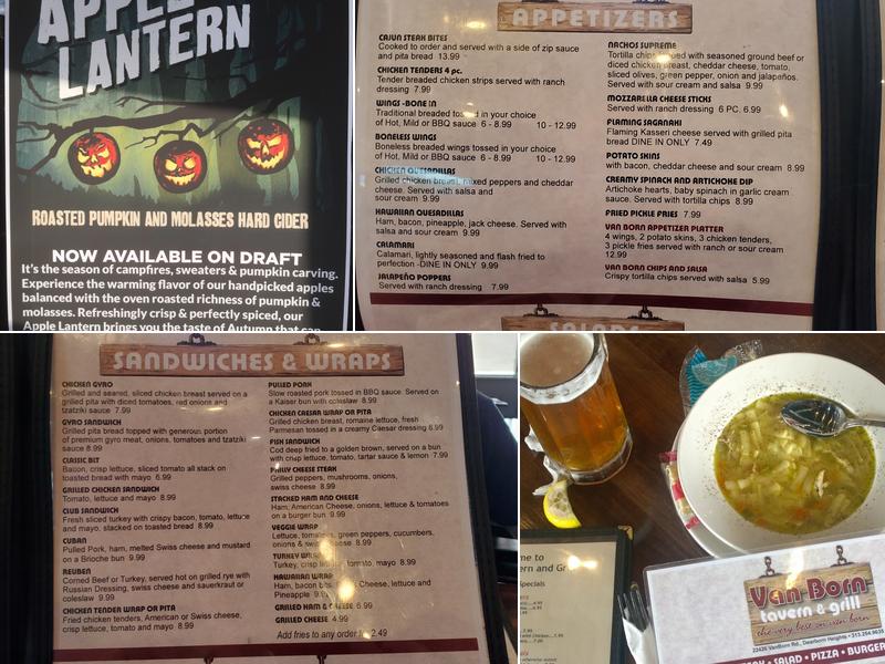 Van Born Tavern & Grill Menu