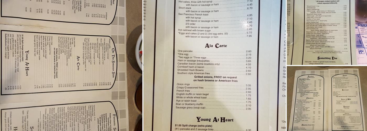 New Beginnings Menu
