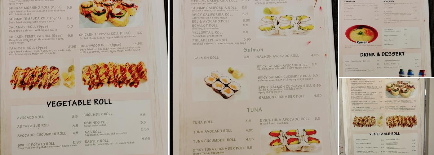 Fat Salmon Sushi Menu