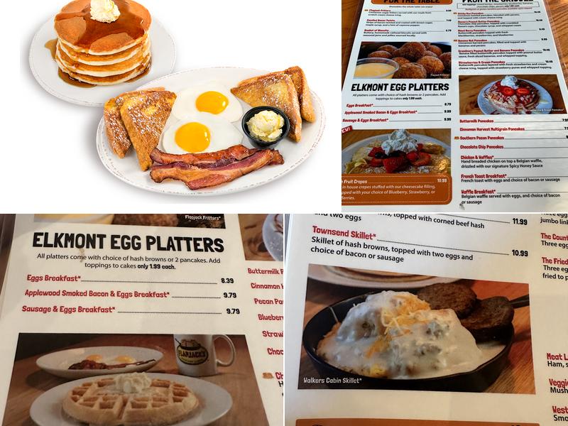 Flapjack's Pancake Cabin Menu
