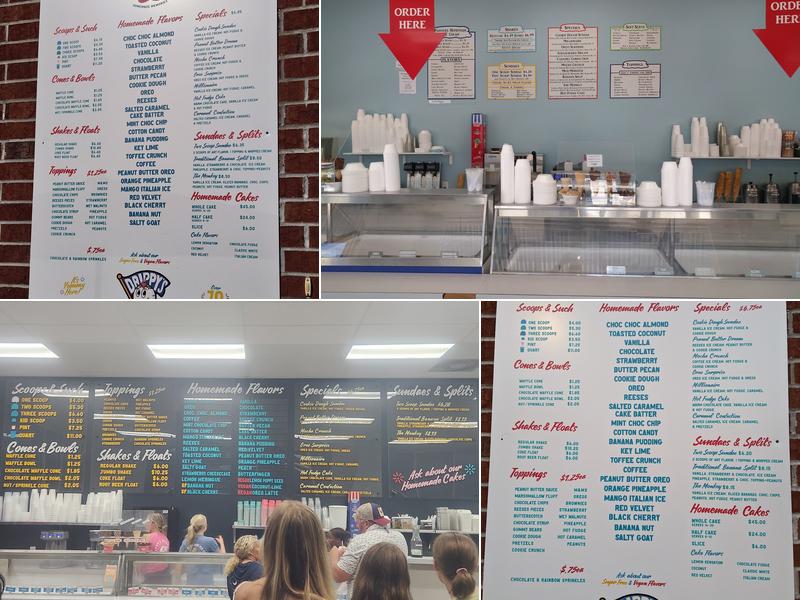 Drippy's Homemade Ice Cream - 17 Bus. Menu