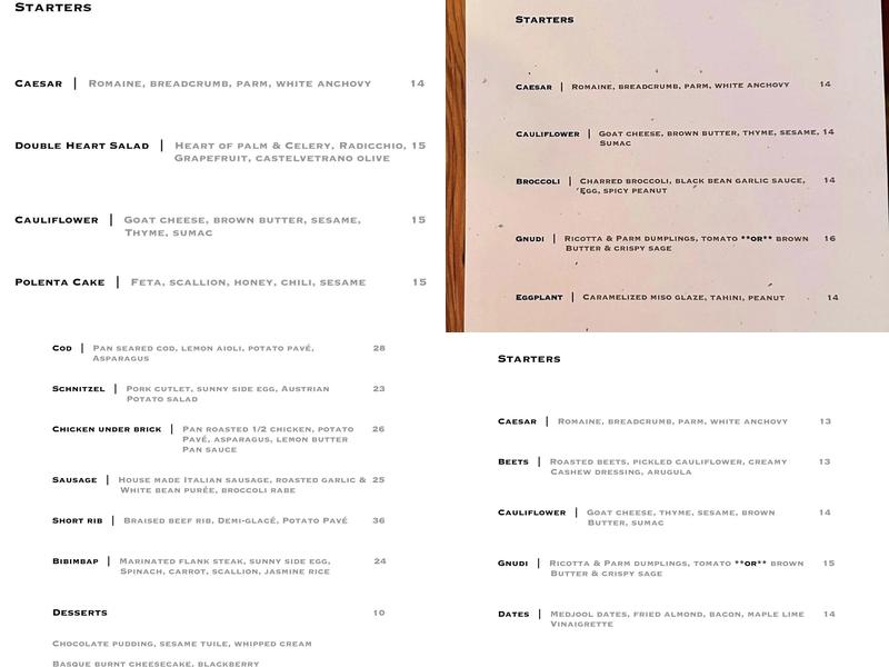204 Main Bar & Bistro Menu