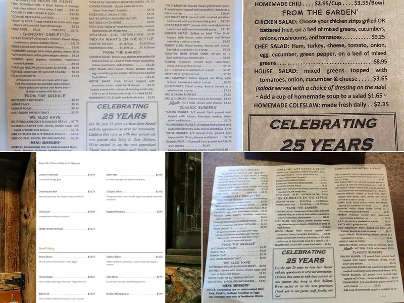 Grandma's Recipes Menu