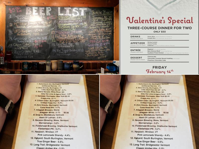 Poultney Pub Menu