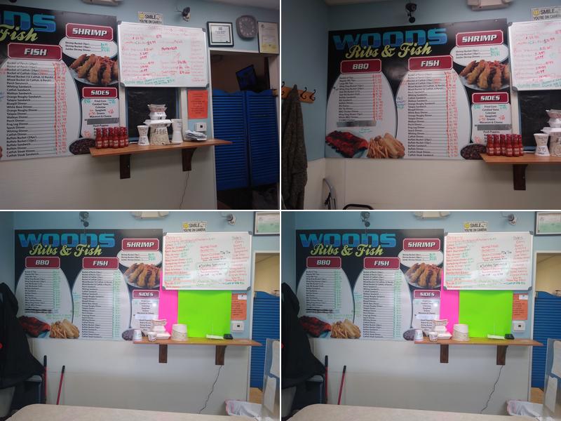 Wood's Ribs & Fish Menu