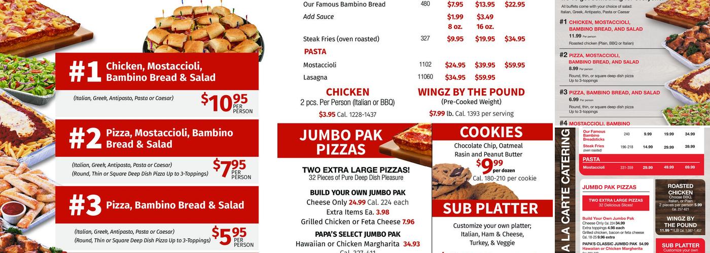 Papa Romano’s Pizza & Mr. Pita Menu