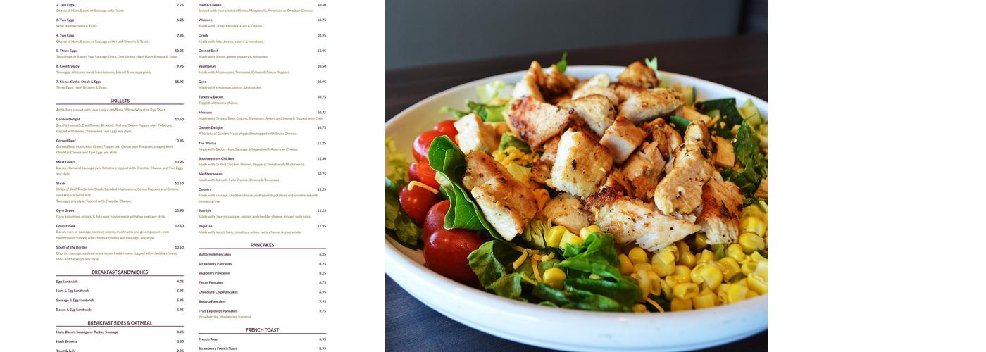 Spargo's Menu