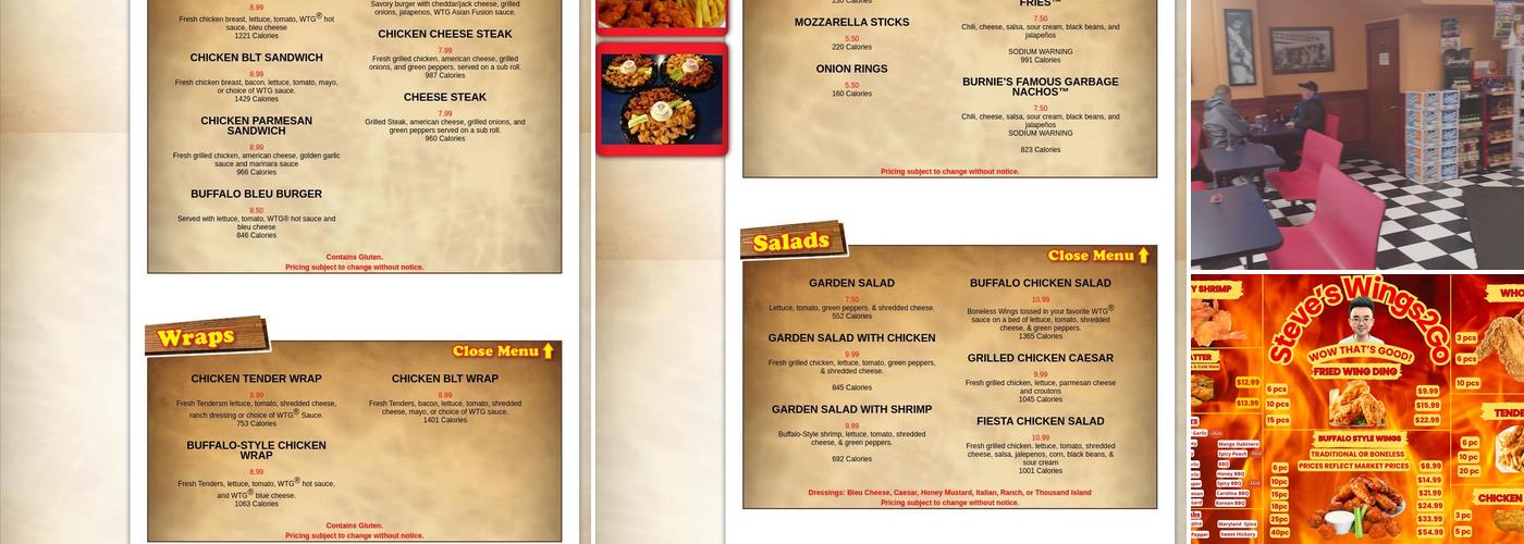 Wings To Go Menu