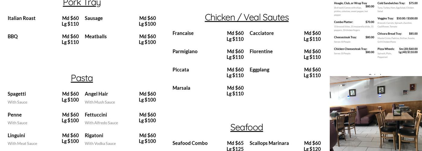 Five Points Pizza Menu