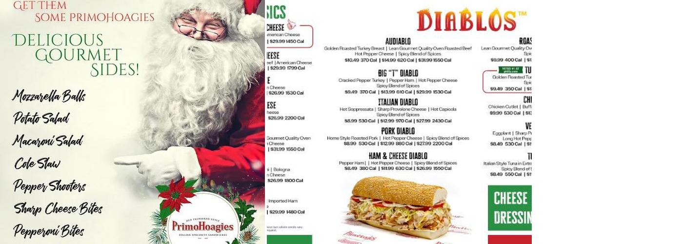 PrimoHoagies Menu