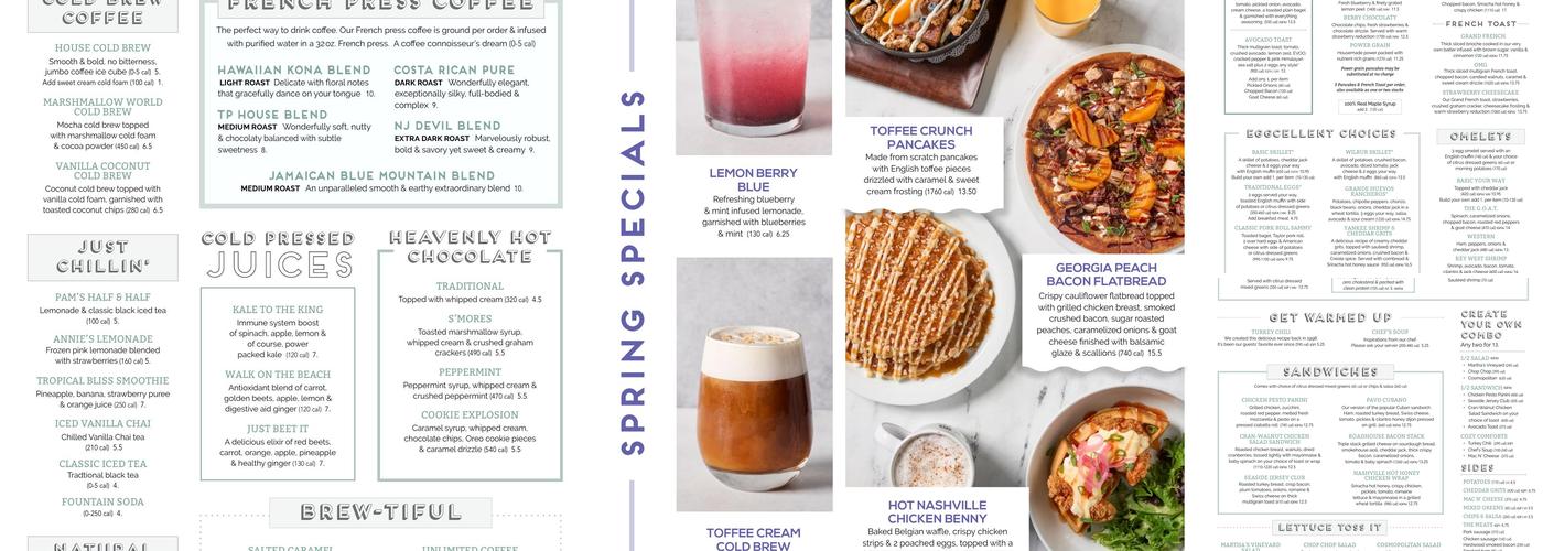 Turning Point of North Wales Menu