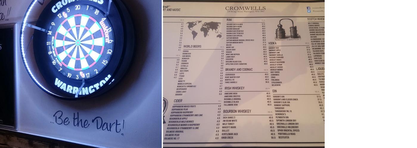 Cromwells Menu