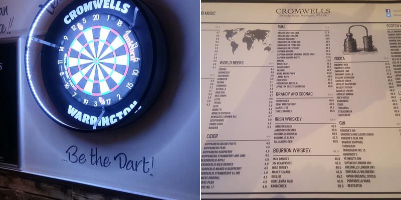 Cromwells Menu