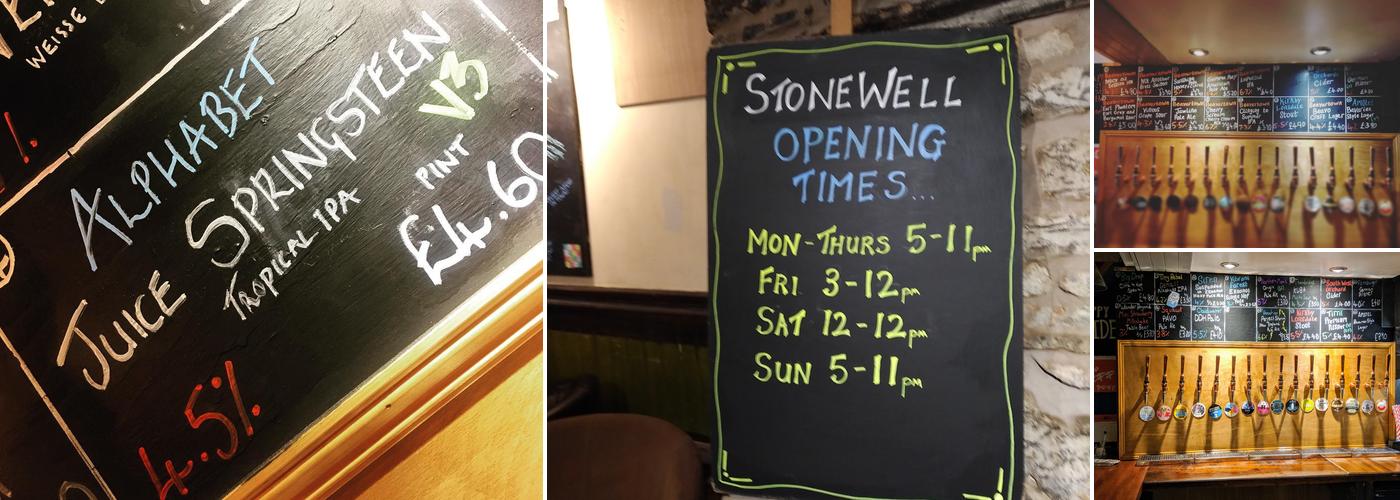 The Stonewell Tap Menu
