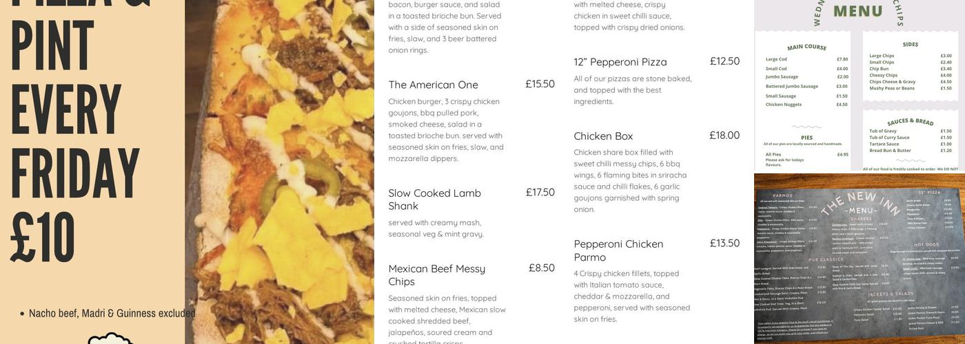 The New Inn Menu