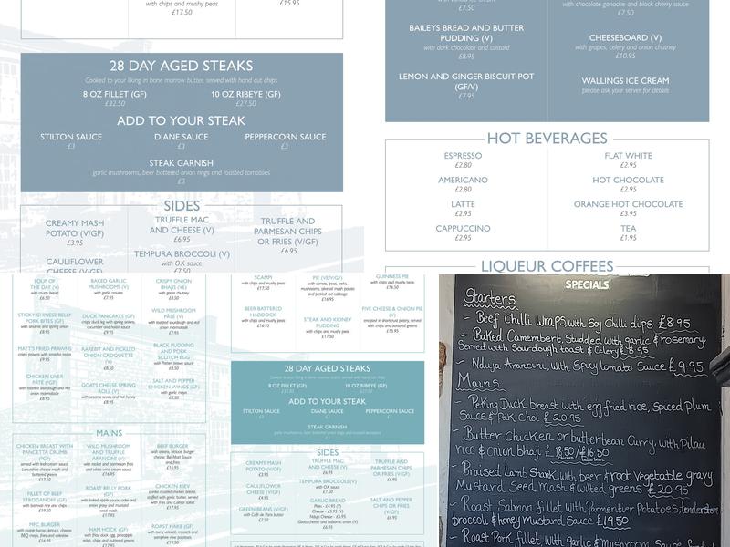 The Patten Arms Menu